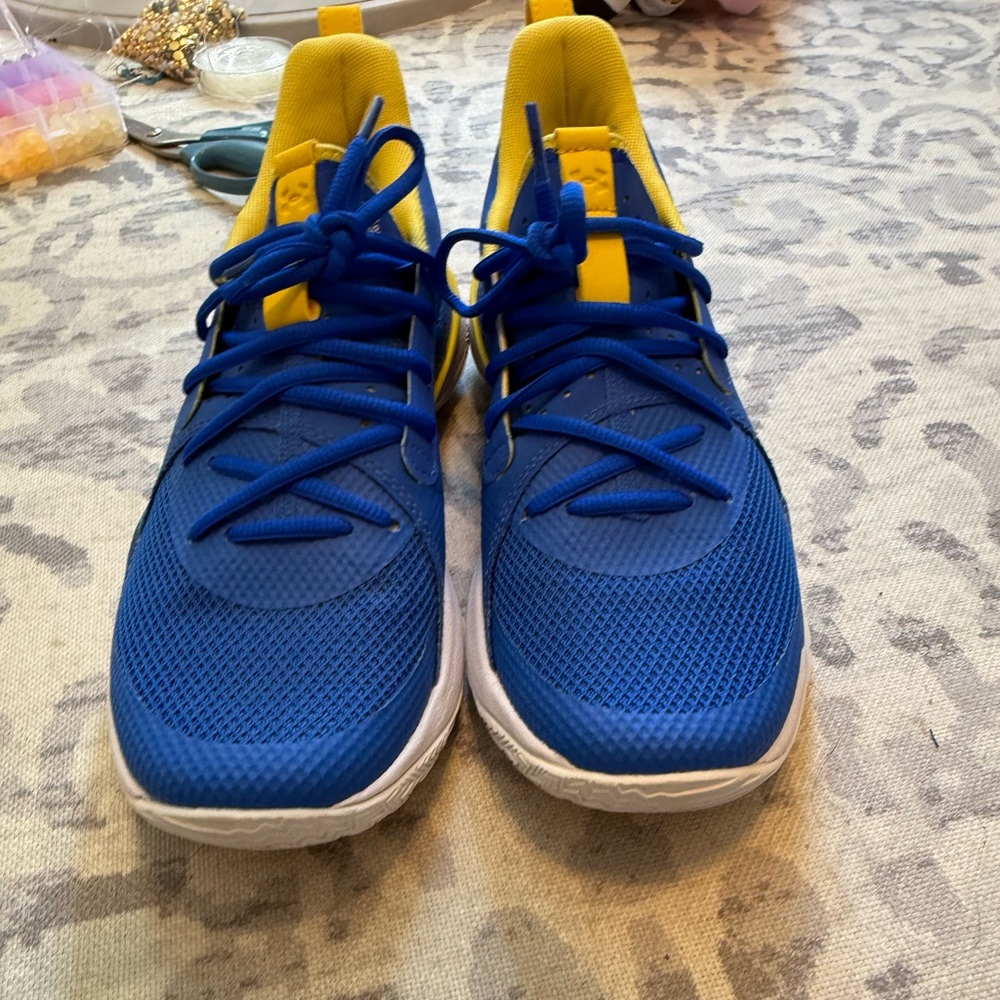 Under Armour Blue and Yellow Sneakers